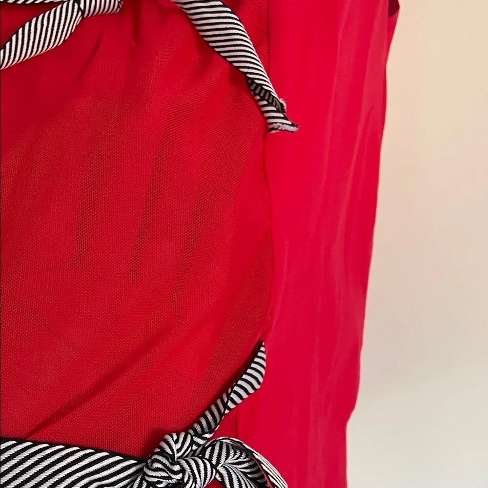 Vintage Rock Style Sleeveless Red Shirt Sheer back. Sequins & Rhinestones - Picture 15 of 17